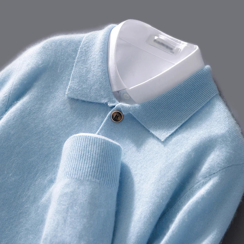 Classic cashmere everyday polo shirt for men | Belford