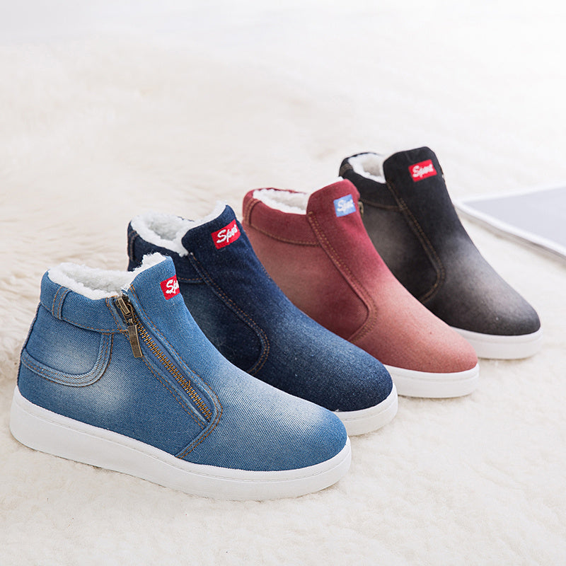Leighton | Women's Fleece Lined Ankle Boots with Side Zip