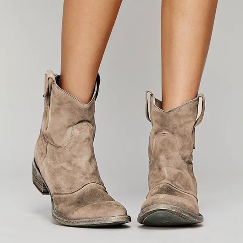 Classic pointed toe western ankle boots for women | Sierra