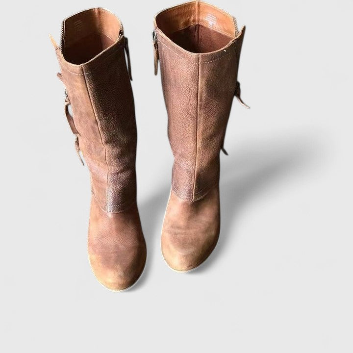 Virella | Women's Tall Riding Boots with Buckle Straps