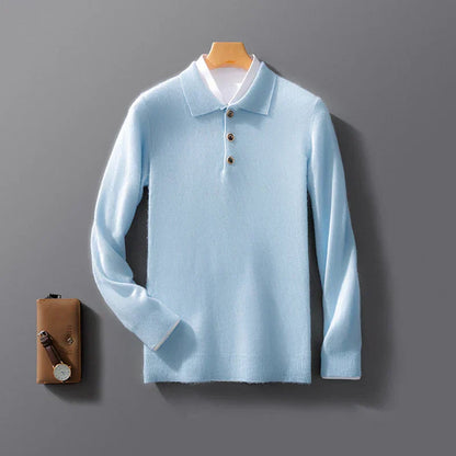 Classic cashmere everyday polo shirt for men | Belford