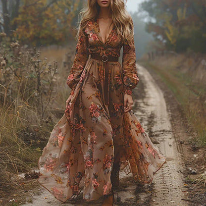 Romantic boho everyday maxi dress for women | Alina Soleil