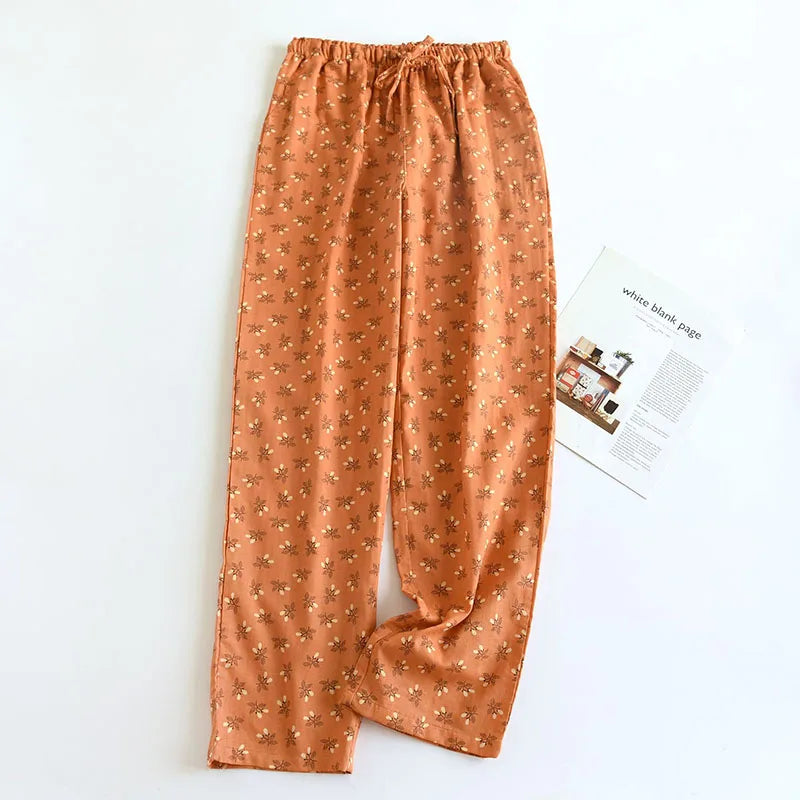 Relaxed floral lounge pants for women | Solene