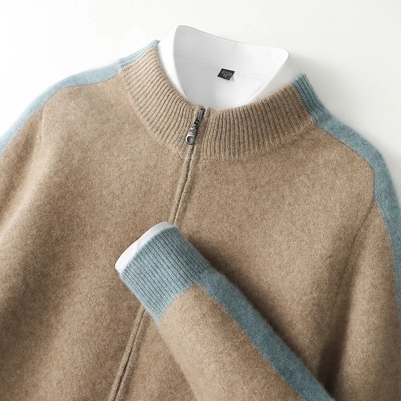 Refined zip-up sweater cardigan for women | Vellora