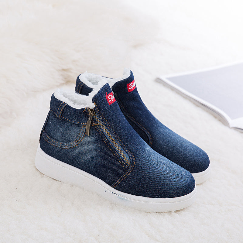 Leighton | Women's Fleece Lined Ankle Boots with Side Zip