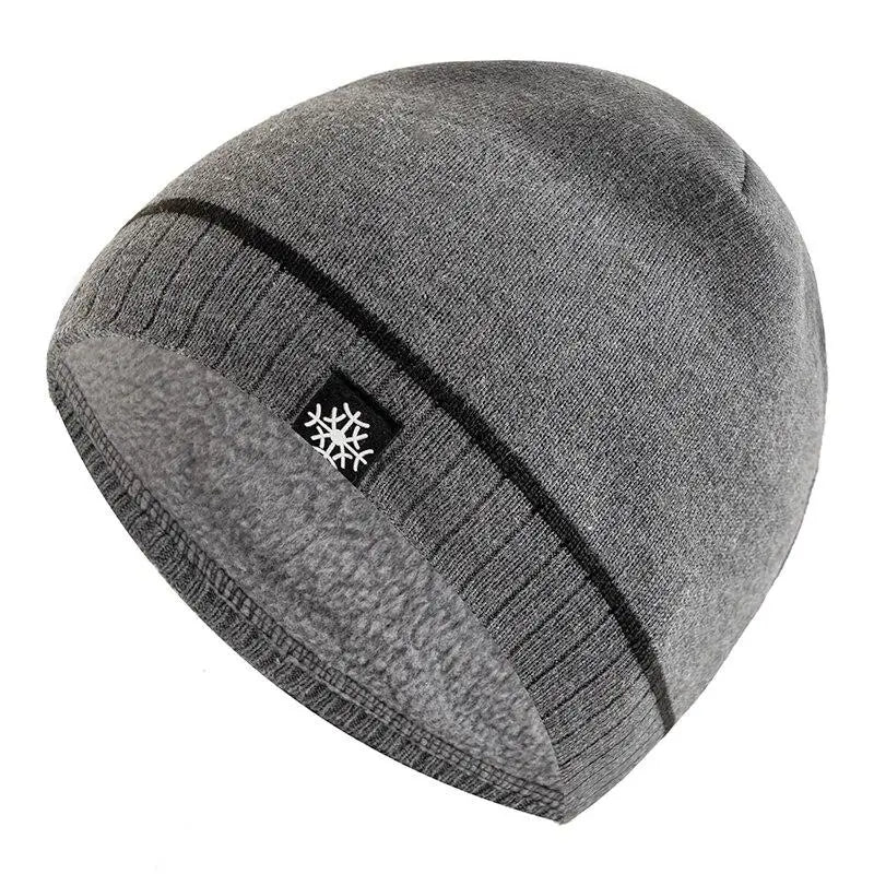 Warm knitted winter beanie for men