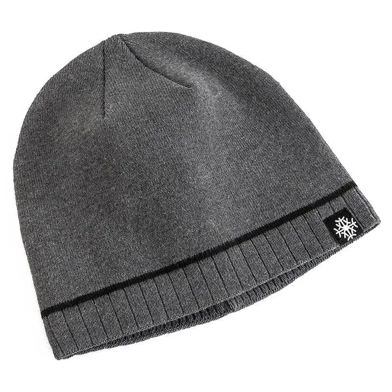 Warm knitted winter beanie for men