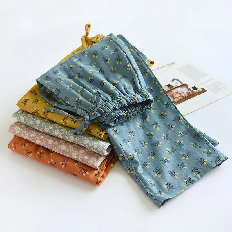 Relaxed floral lounge pants for women | Solene