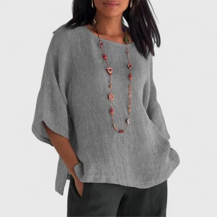 Hattie | Women's Oversized Three Quarter Sleeve Blouse