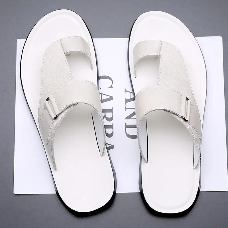 Classic leather everyday summer sandals for men | Ashmere