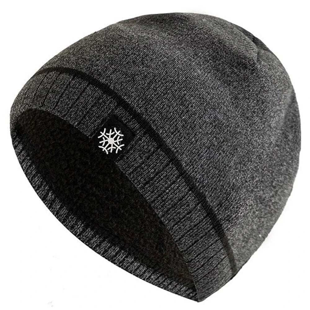 Warm knitted winter beanie for men