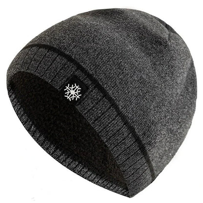 Warm knitted winter beanie for men