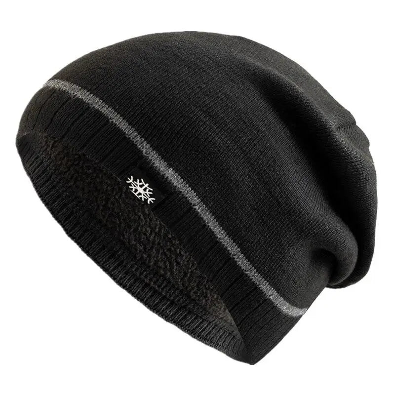 Warm knitted winter beanie for men