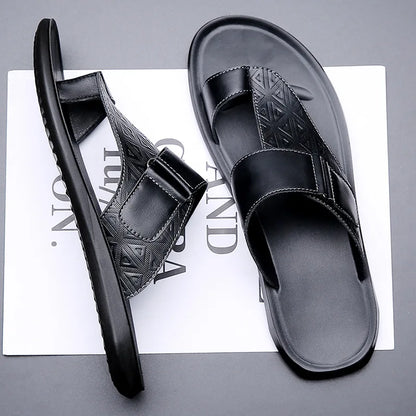 Classic leather everyday summer sandals for men | Ashmere