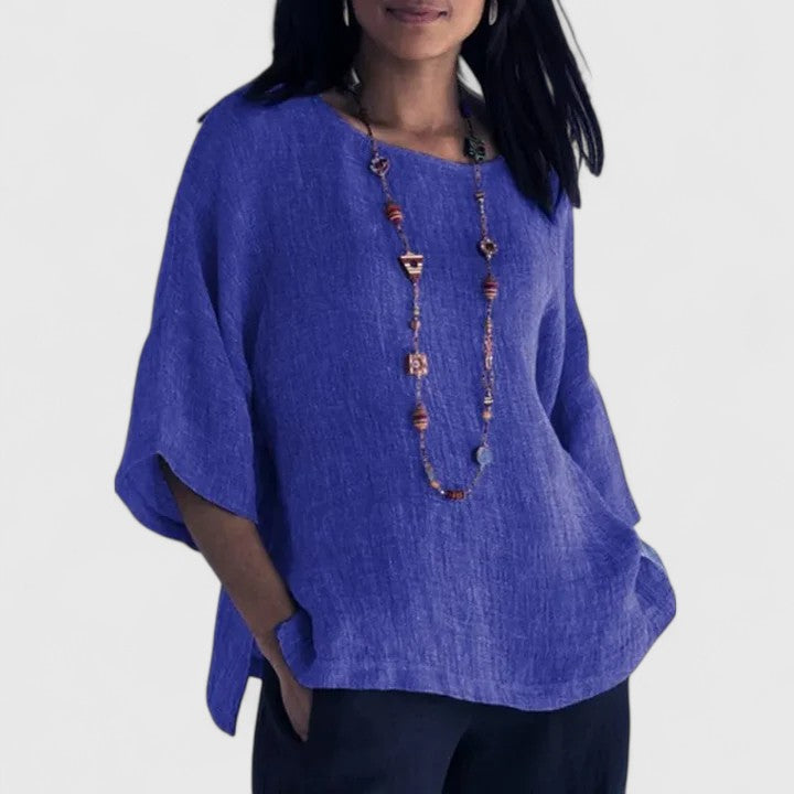 Hattie | Women's Oversized Three Quarter Sleeve Blouse