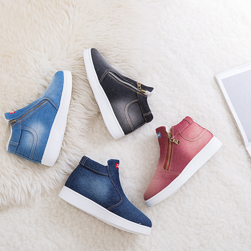 Leighton | Women's Fleece Lined Ankle Boots with Side Zip