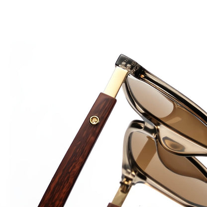 Wood-frame tinted sunglasses for men | Solvik