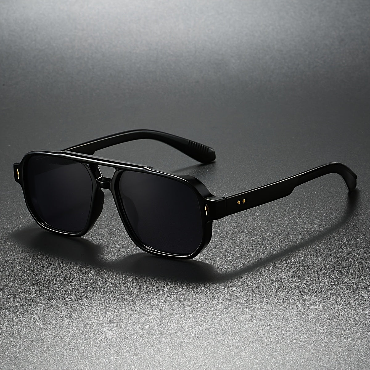 Angular aviator sunglasses with double bridge for men | Zephyr