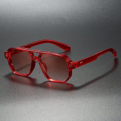 Angular aviator sunglasses with double bridge for men | Zephyr