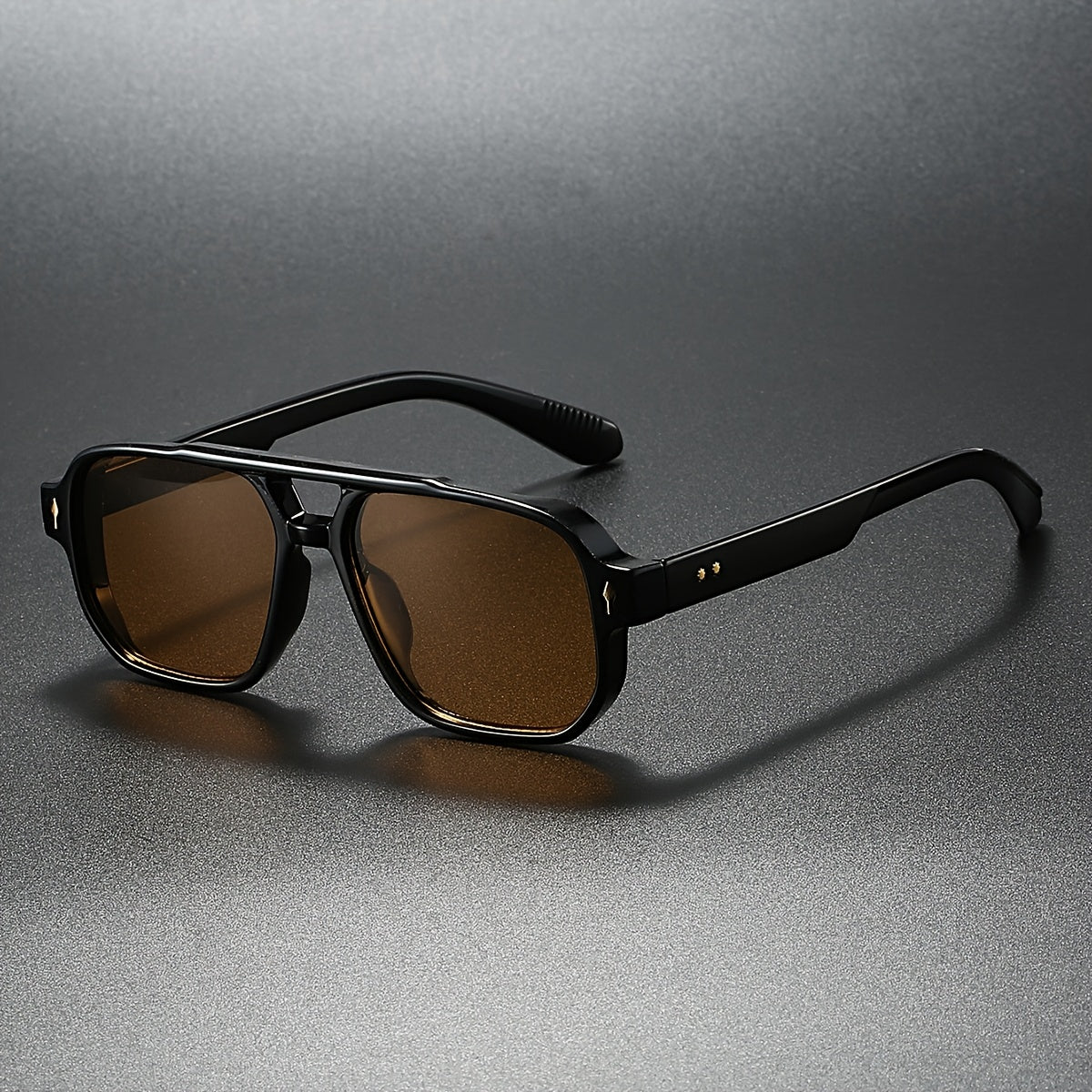 Angular aviator sunglasses with double bridge for men | Zephyr