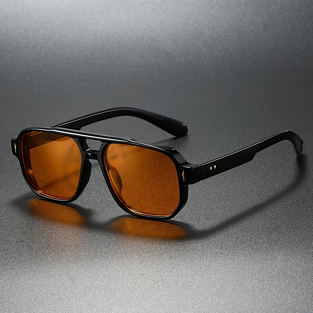 Angular aviator sunglasses with double bridge for men | Zephyr