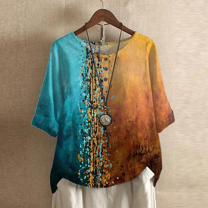 Penelope | Women's Floral Three Quarter Sleeve Blouse
