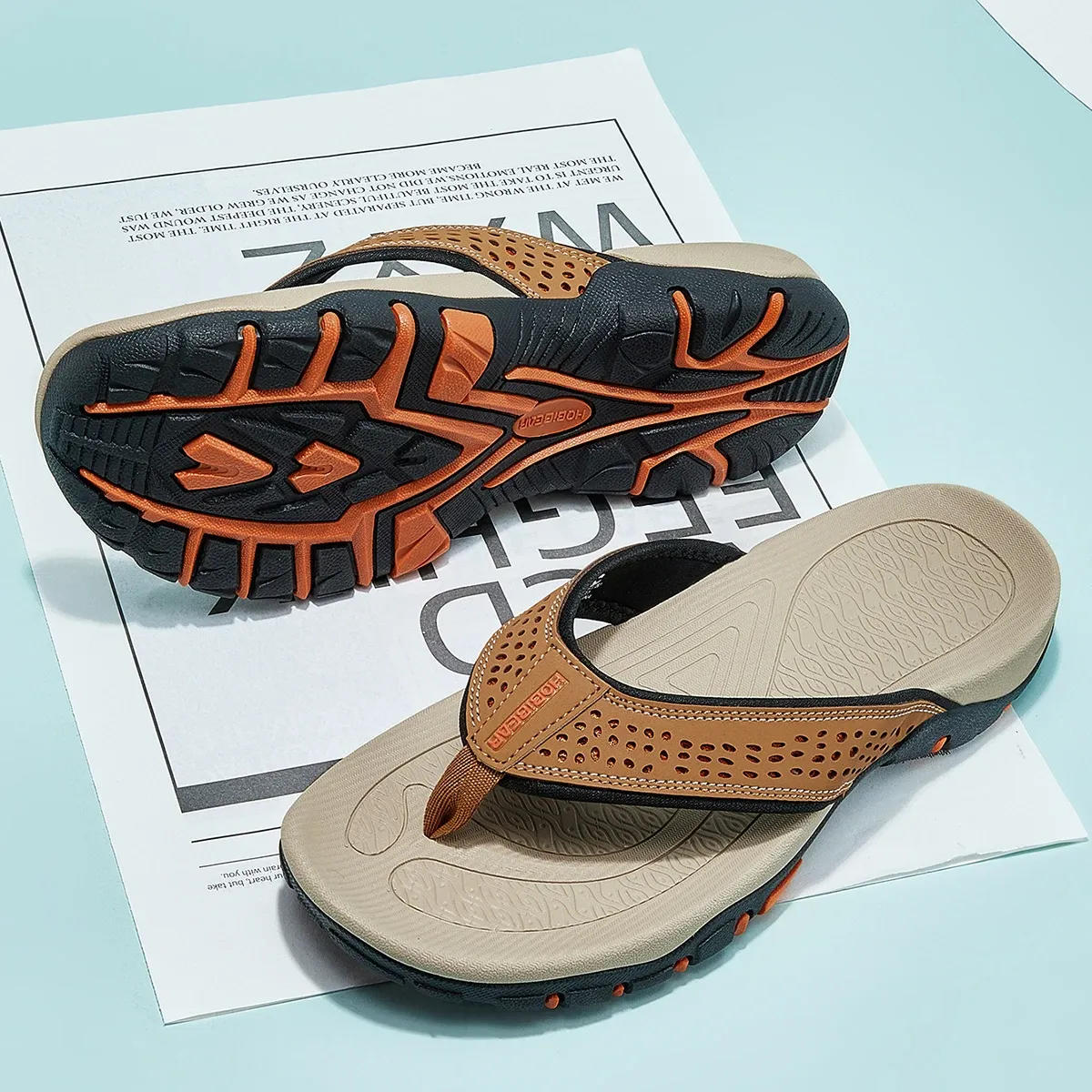 Men's supportive athletic flip flops with arch support | WaveStride