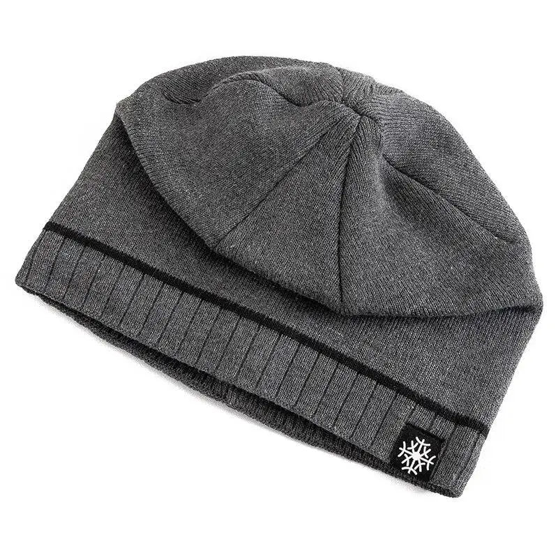 Warm knitted winter beanie for men