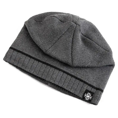 Warm knitted winter beanie for men