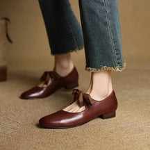 Chic lace-up ballet flats for women | Marvella