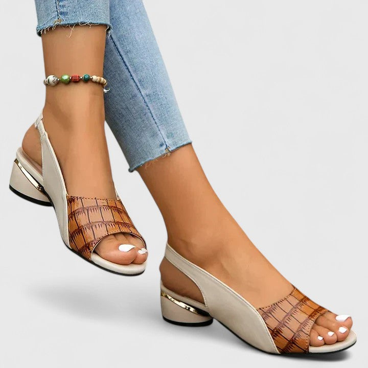 Vanya | Women's Open Toe Slingback Wedge Sandals