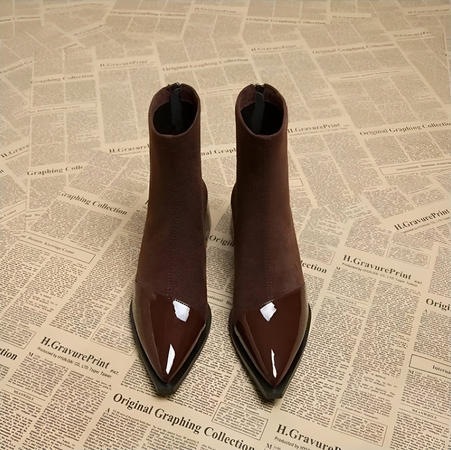 Refined ankle boots with block heel and modern accents for women | Selene