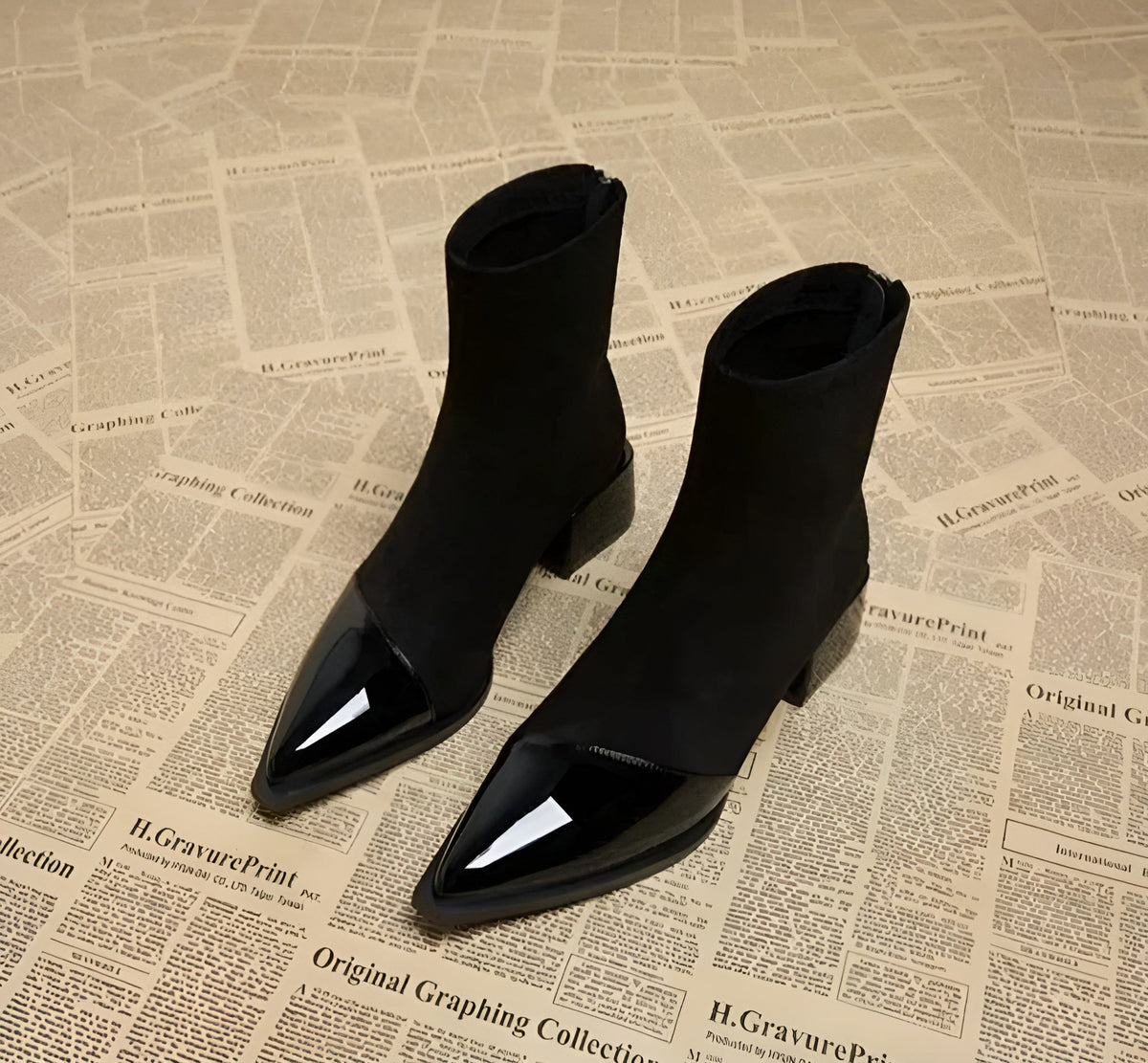 Refined ankle boots with block heel and modern accents for women | Selene