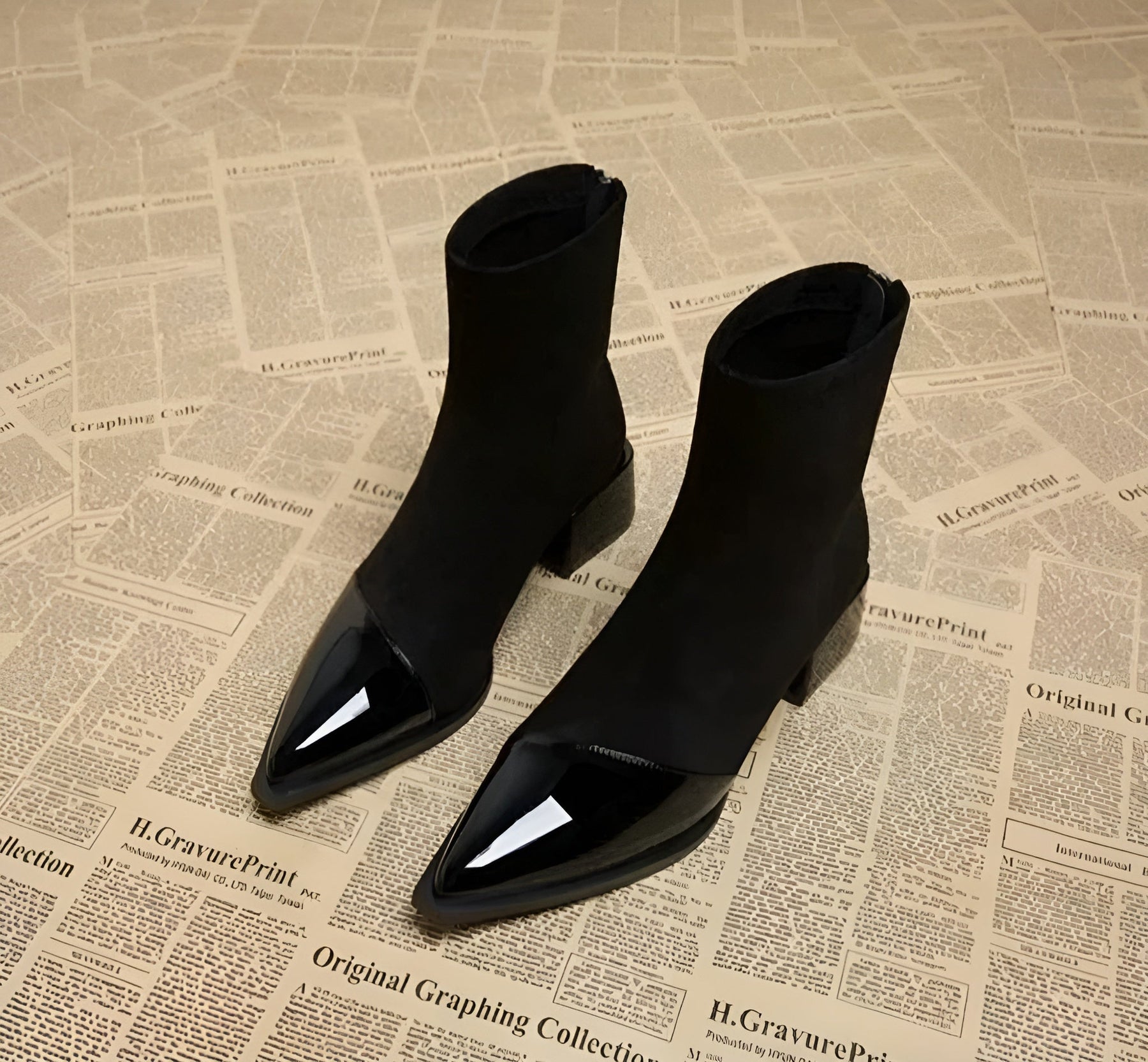 Refined ankle boots with block heel and modern accents for women | Selene
