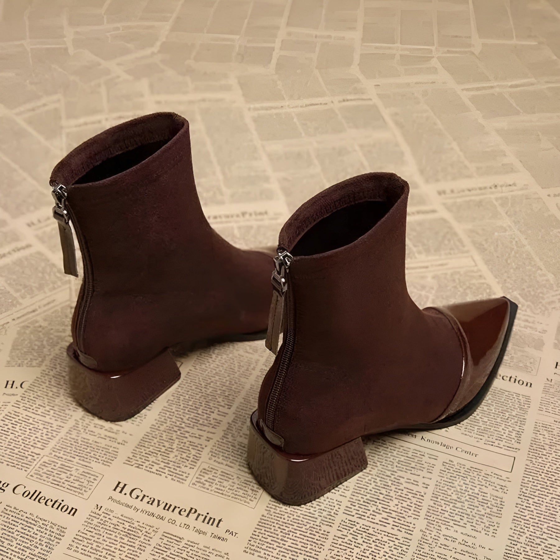 Refined ankle boots with block heel and modern accents for women | Selene
