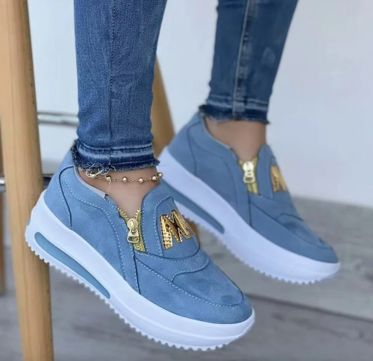 Marivelle | Women's Breathable Mesh Elevated Arch Sneakers