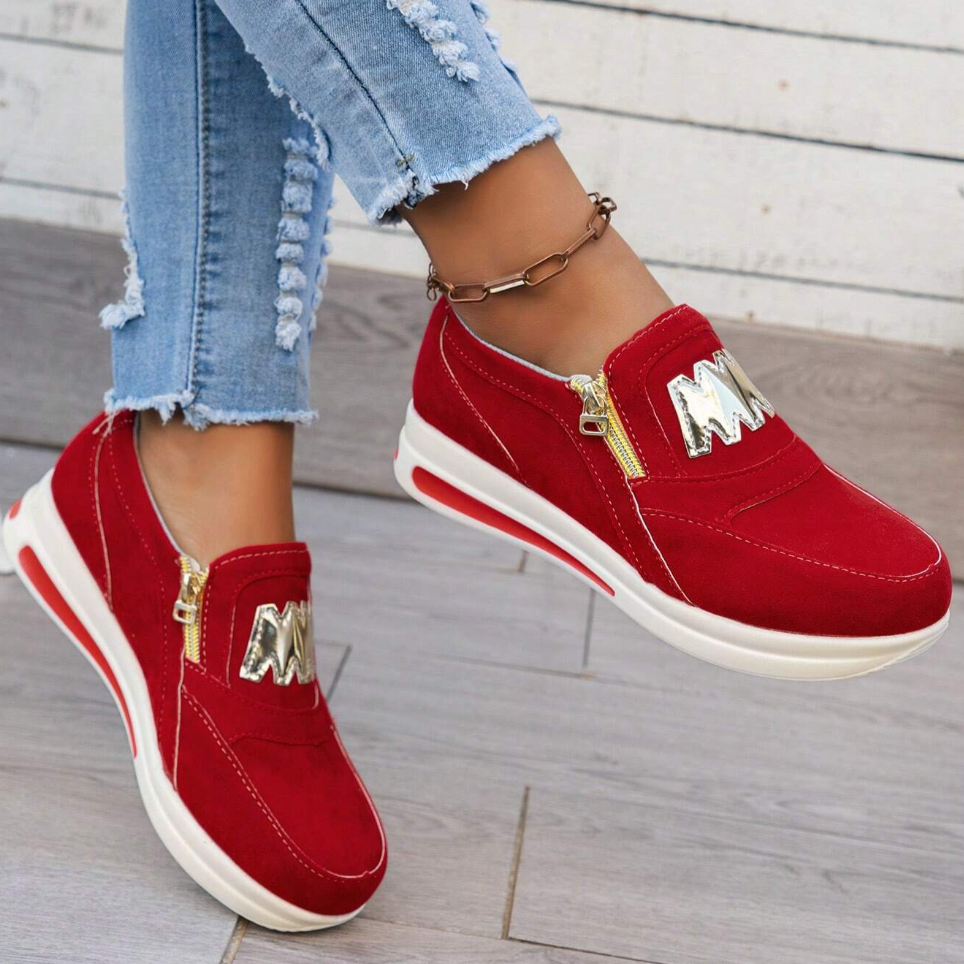 Marivelle | Women's Breathable Mesh Elevated Arch Sneakers