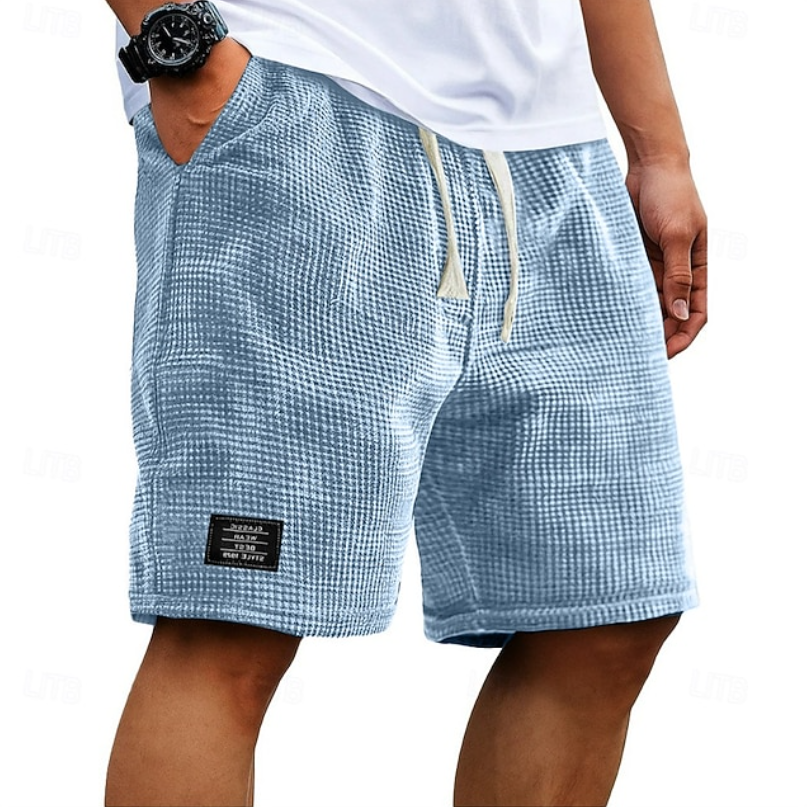 Alric | Men's Textured Casual Drawstring Shorts