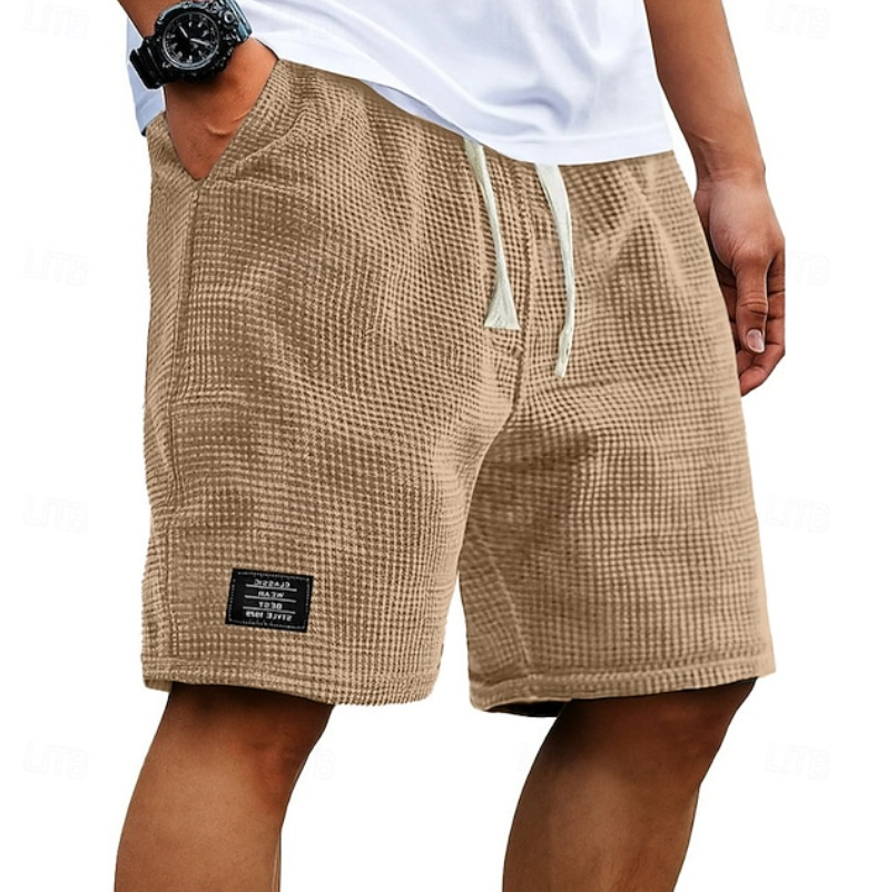 Alric | Men's Textured Casual Drawstring Shorts