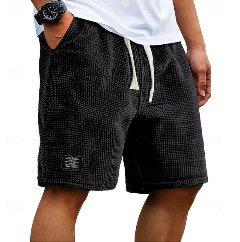 Alric | Men's Textured Casual Drawstring Shorts