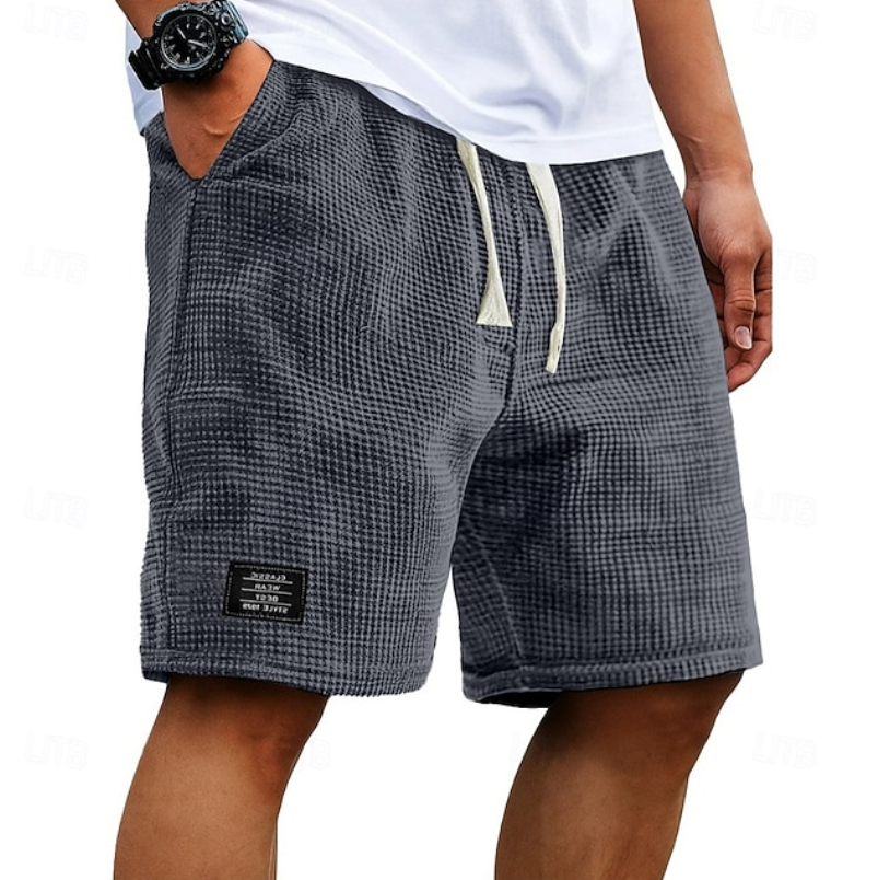 Alric | Men's Textured Casual Drawstring Shorts