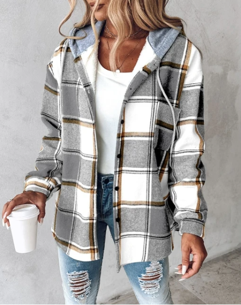 Josephine | Women's Print Drawstring Hooded Sweatshirt