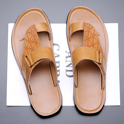 Classic leather everyday summer sandals for men | Ashmere