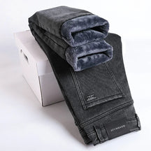 Fleece lined classic denim jeans for men | Kellan