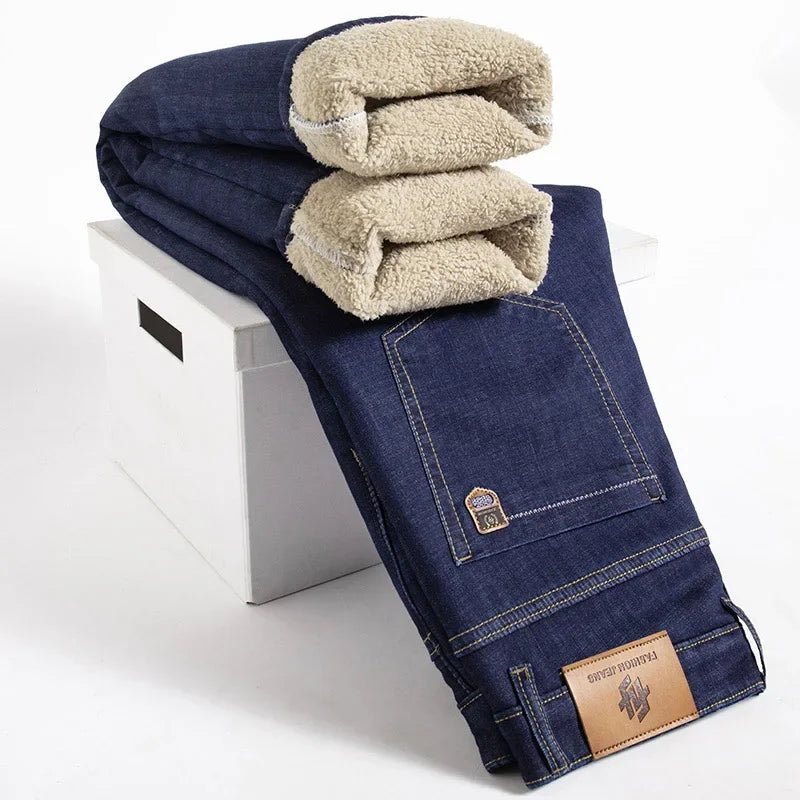 Fleece lined full length jeans for men | Hudson