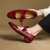 Chic lace-up ballet flats for women | Marvella