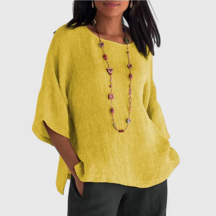 Hattie | Women's Oversized Three Quarter Sleeve Blouse