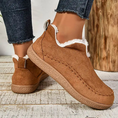 Karylle | Women's Faux Fur Lined Shoes with Rubber Sole