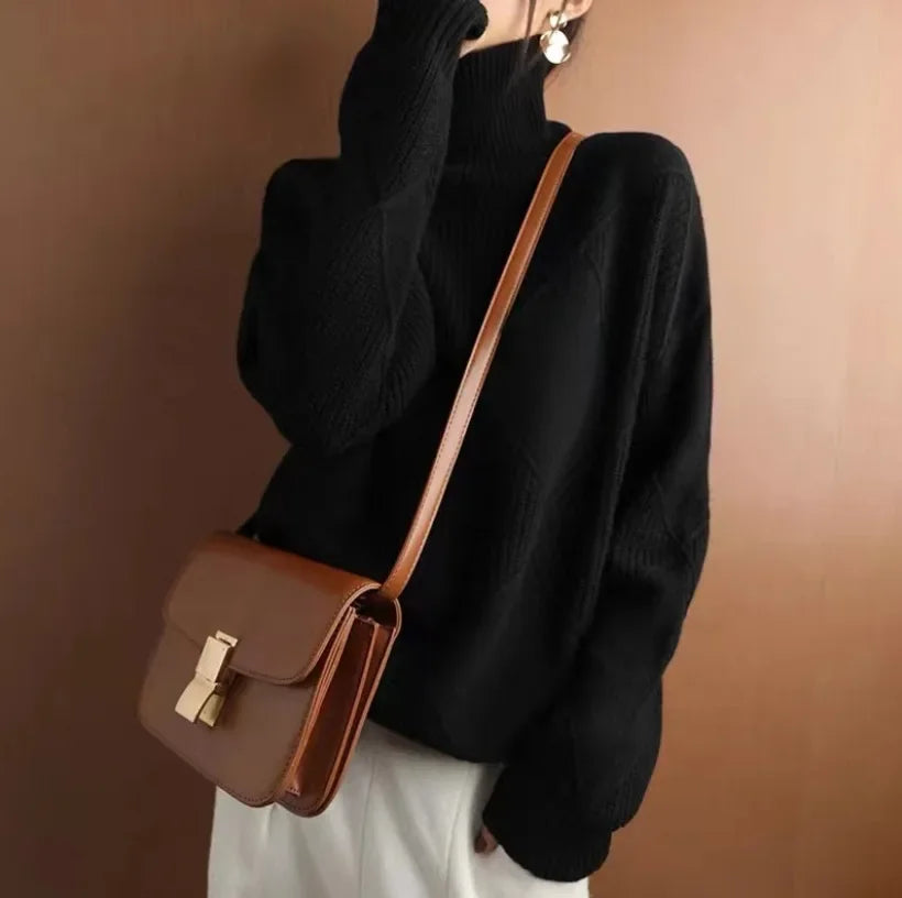 Allegra Diamond Knit Cashmere Sweater for Women | Celestine