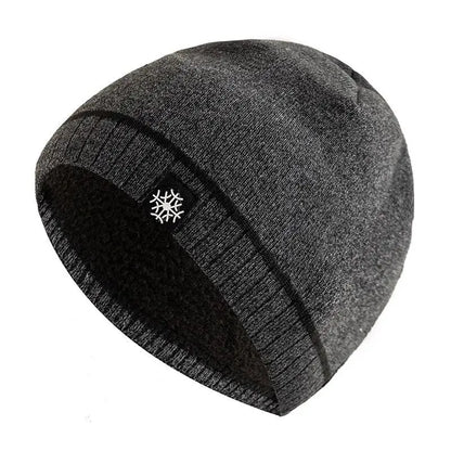 Warm knitted winter beanie for men